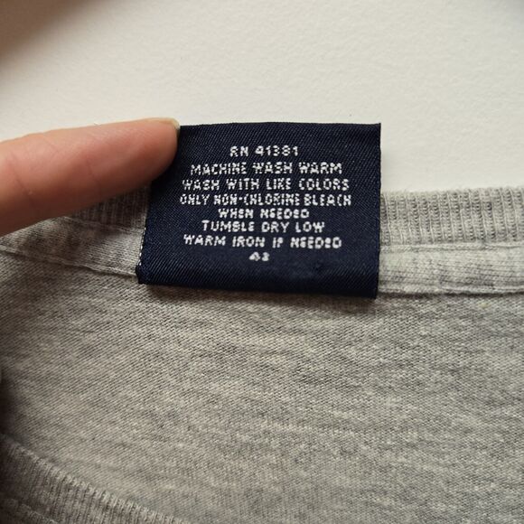 Polo Ralph Lauren LS Tee Shirt Gray Classic Fit Long Sleeve Mens Sz XXL 2XL 90s - Picture 4 of 6